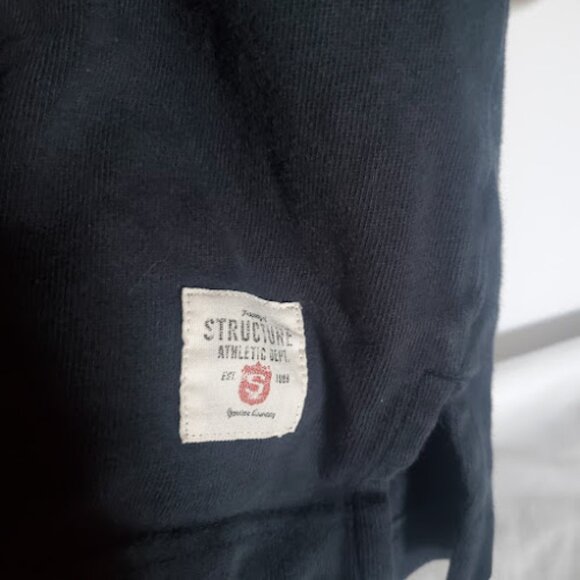 Structure Athletics Football Jersey Dark Blue Cream Numbers Men's Size M Vintage - Picture 7 of 8